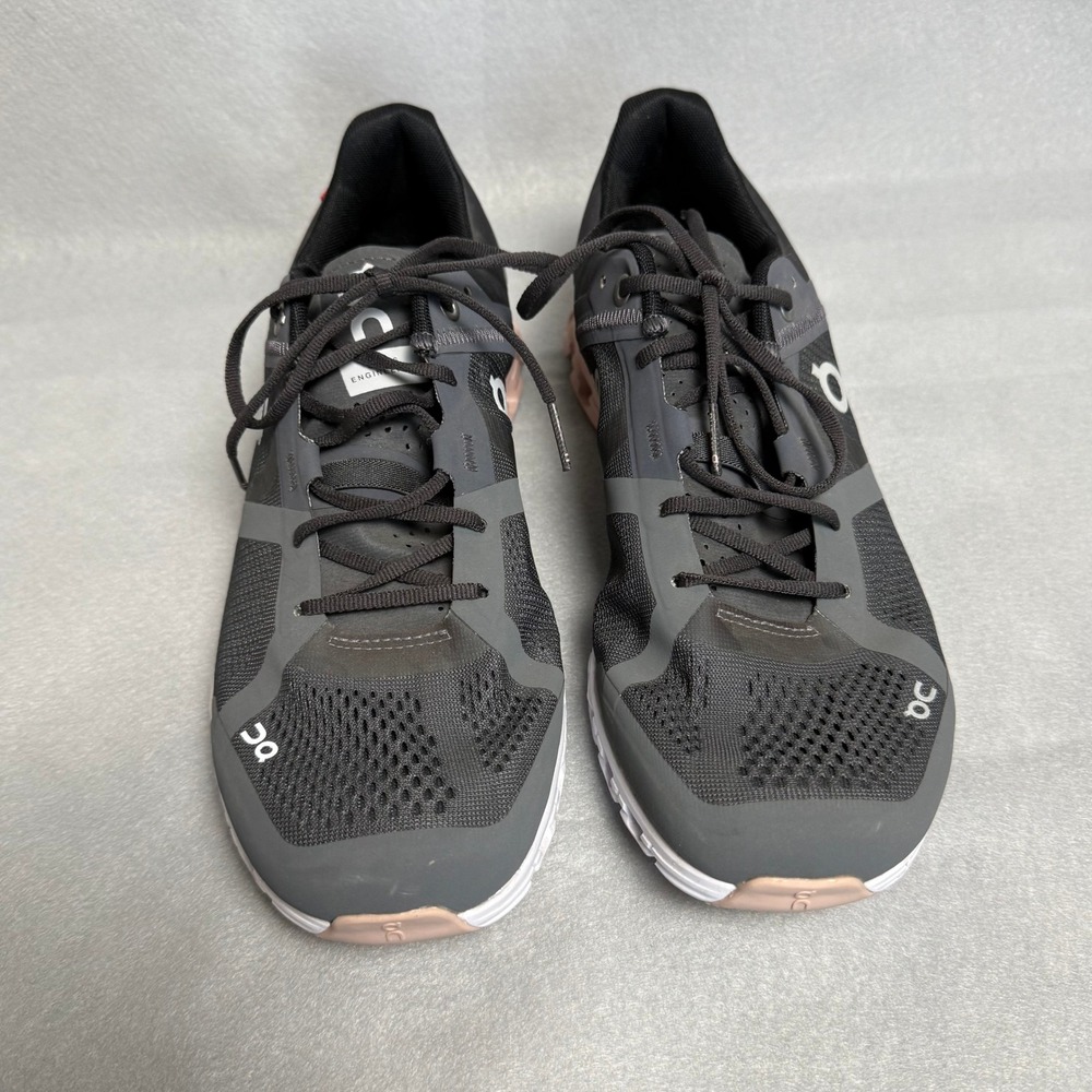 On Running Cloudflow Womens 8 Black Asphalt Rose Pink Running Shoes 25.99778
